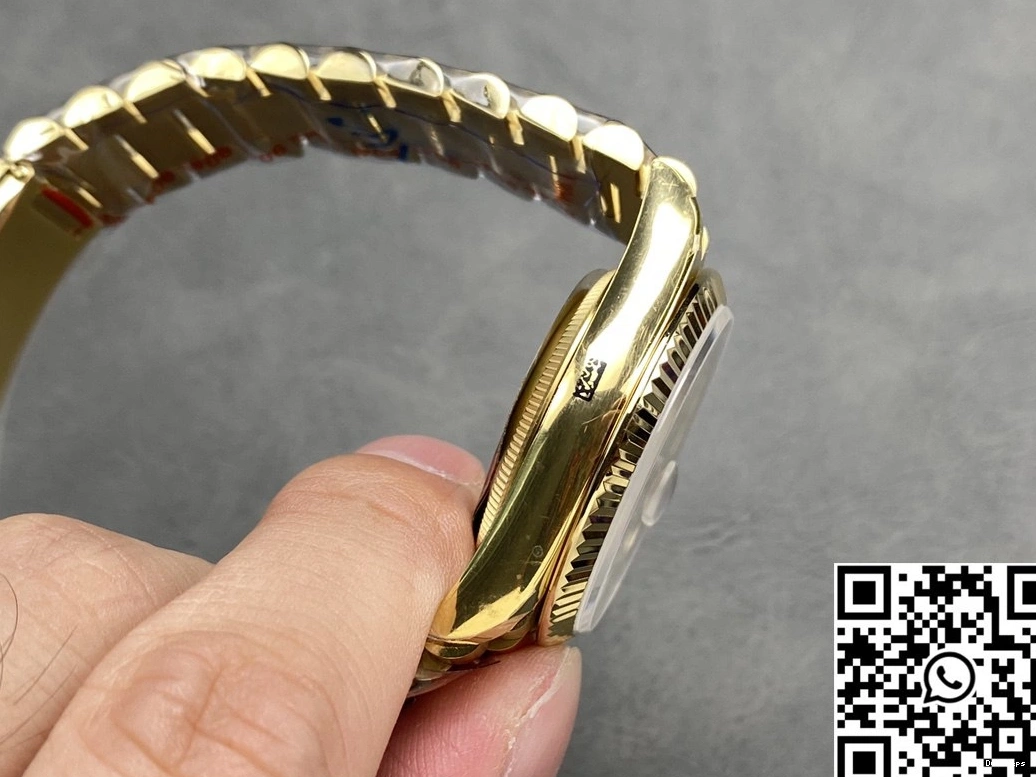 Steel v5 36mm Tungsten Day M128238-0113 White Yellow Dial Date QF 987 Resilient Rolex Gold Factory 0819